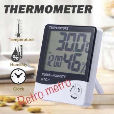 Termometer Digital Suhu Ruangan Hygrometer Temperatur Humidity Meter HTC 1 Walet