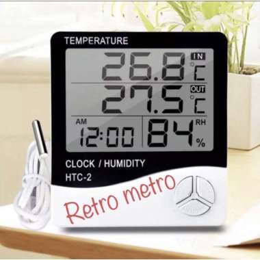 Termometer Digital Suhu Ruangan Hygrometer Temperatur Humidity Meter HTC 2 Walet