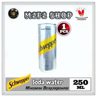 Schweppes Carbonated Soda Water Can | Minuman Air Berkarbonasi Tawar Kaleng - 250 ml (Kemasan Satuan