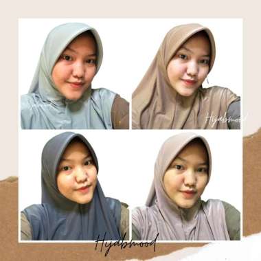Hijabmood - Bergo Oval Jersey Syifa | Jilbab Instan | Jilbab Sekolah | Kerudung Langsung Instan | Be