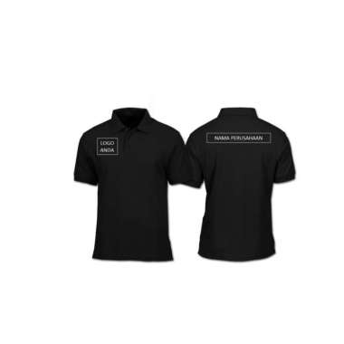 Kaos Polo Shirt Baju Kerah Distro PERUSAHAAN KOMUNITAS polos CUSTOM M Hitam