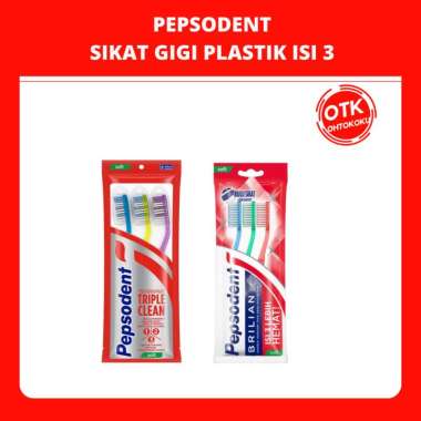 PEPSODENT TOOTHBRUSH SIKAT GIGI ISI 3 PCS PLASTIC soft