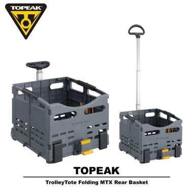 TOPEAK TROLLEYTOTE FOLDING MTX REAR BASKET TB2008 TAS TROLI KERANJANG BELANJA BELAKANG SEPEDA