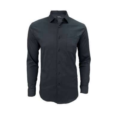Redcliff Kemeja Pria Polos Panjang Hitam 6BK301203 M