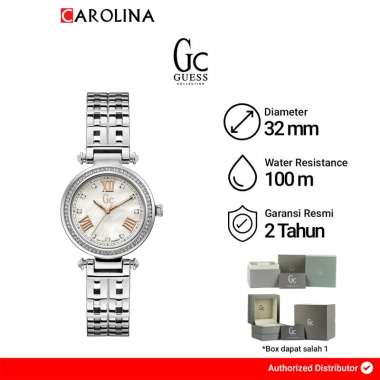 Jam Tangan Wanita GC Y47002L1 White Dial Stainless Steel Strap