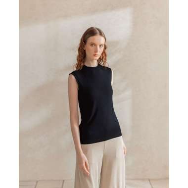 Heaven Lights - HL Purity Manset Sleeveless Round Neck - Inner Dalaman Wanita M Jet Black