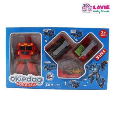 Okiedog Diy Robo Truck 3in1 urban rescue - Mainan Robot Truk Anak
