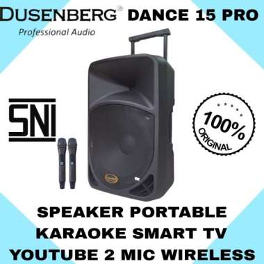 SPEAKER PORTABLE DUSENBERG 15 INCH DANCE 15 PRO, BISA BLUETOOTH KARAOKE SMART TV YOUTUBE