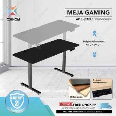 Oxihom T1 [ FULL SET ] Meja Gaming Meja Computer Naik Turun Hidrolik Standing Desk Ergonomic Desk He
