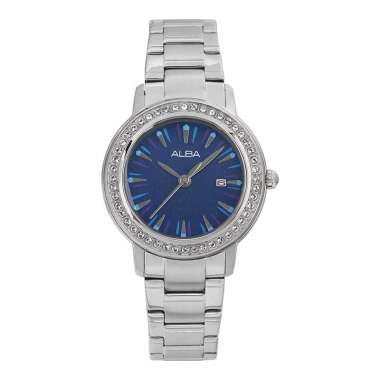 Jam Tangan Wanita Alba AH7DL3X1 Ladies Blue Dial Stainless Steel Strap Multicolor