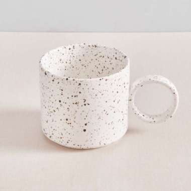 Brewsuniq - Ink Splatter Mug 350ml / Mug Minum Cantik Unik Estetik Minimalis Tan