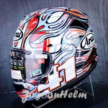 ARAI HELM RX-7X HAGA WSBK | WH WHITE RED | ARAI RX7X FULLFACE - L
