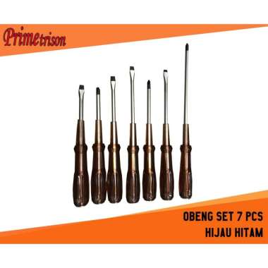 PrimeTrison Obeng Set 7 Pcs Bermagnet - Obeng Magnet Tembus Warna