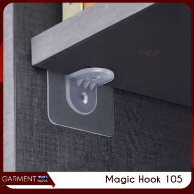 Ambalan Sekat Laci Gantungan Magic Hook Penopang Sekat Lemari Laci Siku Gantungan Tempel Plastik 4 P