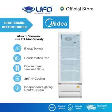 MIDEA MDRZ302FGG30 SHOWCASE KAPASITAS 211 LITER