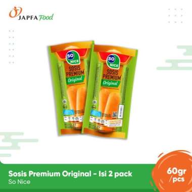 So Nice Sosis Premium Original 60gr - Isi 2 pcs