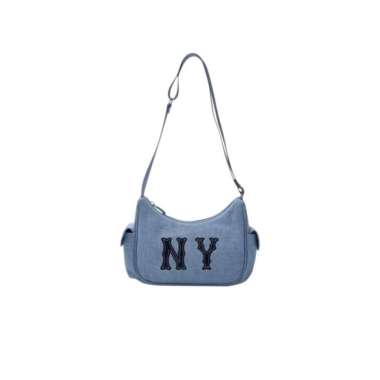 MLB NY YANKEES DENIM CARGO HOBO BAG 100% Authentic