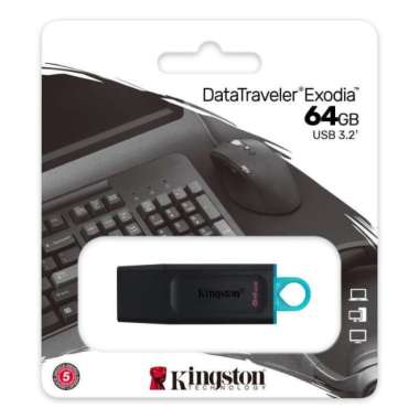 Flashdisk Kingston USB 3.1 DT100G3 32GB/64GB/128GB ORIGINAL DT EXODIA 64GB