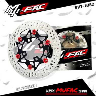 DISC BRAKE CAKRAM DEPAN MUFAC N182 FLOATING DISC 220MM LUBANG 4 BEAT VARIO SCOOPY MIO MX DLL UNIVERS