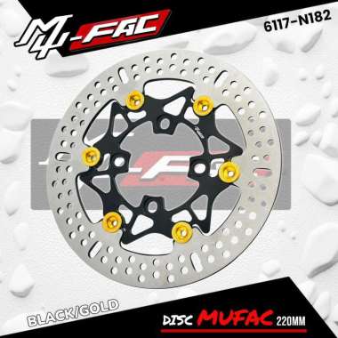 DISC BRAKE CAKRAM DEPAN MUFAC N182 FLOATING DISC 220MM LUBANG 4 BEAT VARIO SCOOPY MIO MX DLL UNIVERS