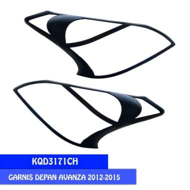 AVANZA ALL NEW 2012-2015 GARNISH LAMPU HITAM BLACK DOP DEPAN BELAKANG GARNIS DEPAN