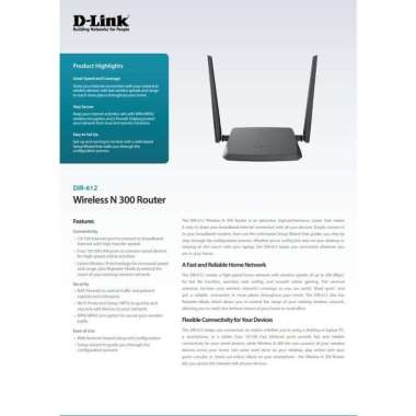 Modem router kabel D-Link DIR-612 Wireless N300 Router dlink wifi
