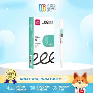 Deli Pulpen Gel / Gel Pen Keep Right Tip 0.5mm Warna Hitam S08-F