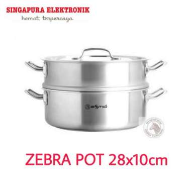 Zebra Functional Pot 28x10Cm W/Steamer/ Panci steam Stainless