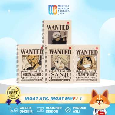 Deli Buku Tulis Spiral Notebook A5 60 Lembar - Motif One Piece EN004