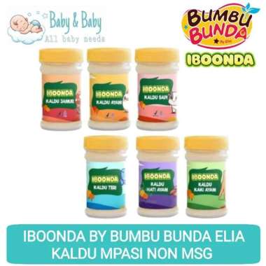 IBOONDA By Bumbu Bunda Elia Kaldu Bubuk 75gr - Kaldu Mpasi Non MSG Iboonda Kaldu Ayam
