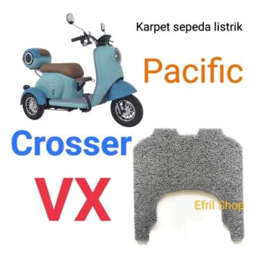 Karpet sepeda motor listrik roda tiga Pacific Crosser VX roda tiga Merah