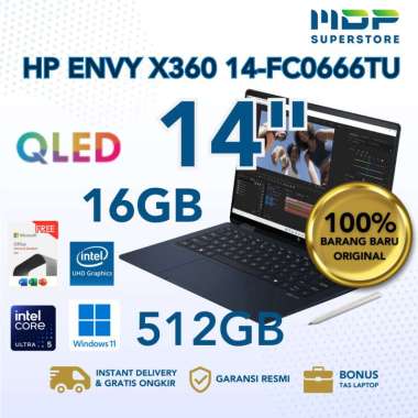 LAPTOP HP ENVY x360 14-FC0666TU : INTEL ULTRA 5-125U/ 16GB/ 512GB/ INTEL GRAPHICS,14" TOUCH/ WIN 11