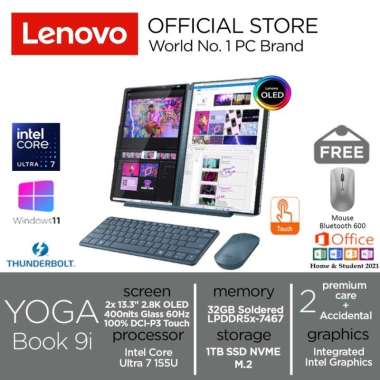 Lenovo Yoga Book 9i Intel Ultra 7 155U 1TB SSD 32GB 2.8K OLED Touch Win11