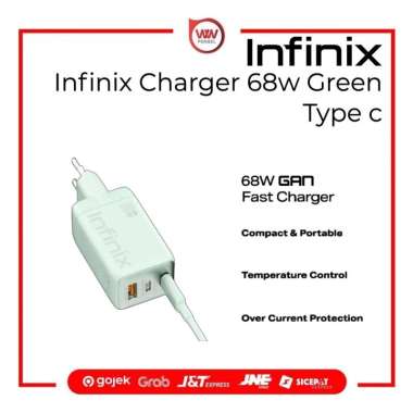 Infinix Charger 68w Green Type c Green