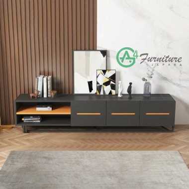 Meja TV Modern Minimalis Black Kayu Mahoni