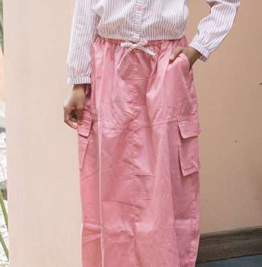 Maxi Skirt/ Rok panjang Anak/ Rodeo Junior Girl Pink Blush 12 tahun