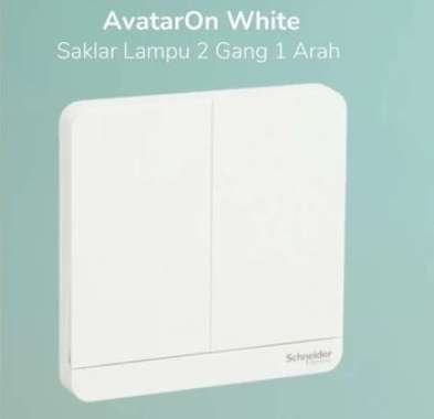SAKLAR 1G/ 2G/ 3G/ STOP KONTAK/ STOP KONTAK AC/ SOCKET TV AVATARON WHITE WE_G3 SCHNEIDER E8333L1LED_