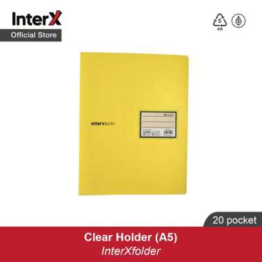 Interx Clear holder A5 20/40 Pocket Macarons 40 Pocket Biru