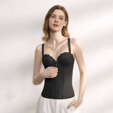 Sorella Corset Long Torso Front Hook N16-3070B - Black 42B / 095