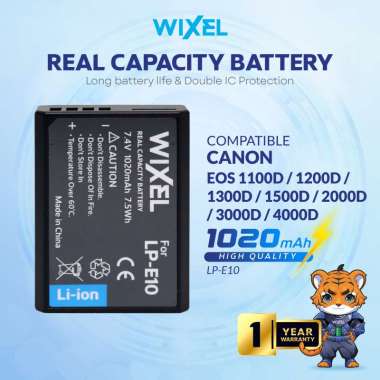 WIXEL Baterai Kamera LP-E10 for Canon EOS 1100D / 1200D / 1300D / 1500D / 2000D / 3000D / 4000D / Ki