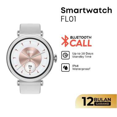 Jam Tangan Wanita Olike Zinc Alloy FL01 Ladies Smartwatch Silver Silicone Strap Silver
