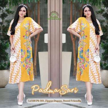 [ALESHA] Daster Batik Payung PADMASARI Busui Freindly Bahan Rayon Super PADMASR-KUNING