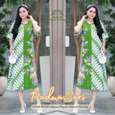 [ALESHA] Daster Batik Payung PADMASARI Busui Freindly Bahan Rayon Super PADMASR-HIJAU