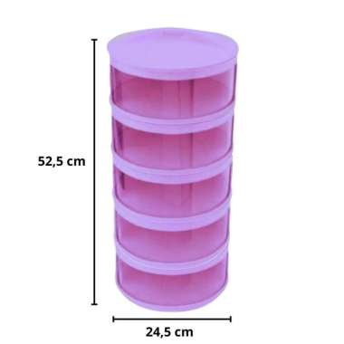 Rak Tudung Saji Portable Food Cover 5 Tingkat Penutup Makanan Insulasi Tahan Panas 5 Susun HC8726 UN