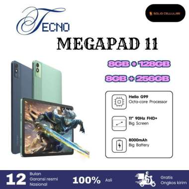 TECNO MEGAPAD 11 8/256 GARANSI RESMI GREY