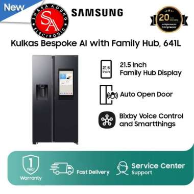 Kulkas Side By Side With Dispenser Samsung Type : RS90F65ANFSE - 21.5 Inch Family Hub Display - 660 