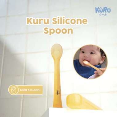 Kuru SS2 Baby Silicone Spoon | Sendok Makan Silikon Anak Bayi