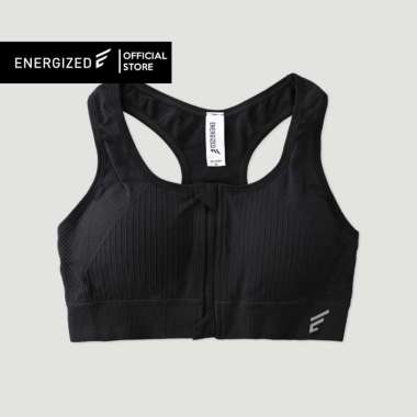 Energized Sports Bra Core Front Zip 201-1152S M Black