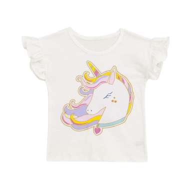 TORIO Basic T-Shirt Unicorn - Kaos Anak Perempuan 4-5Y