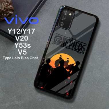 Custom Case TPU 3D Casing Softcase Tempered Glass Cover Belakang Hp Vivo Y12, Y17, V20, Y53s Vivo Y1